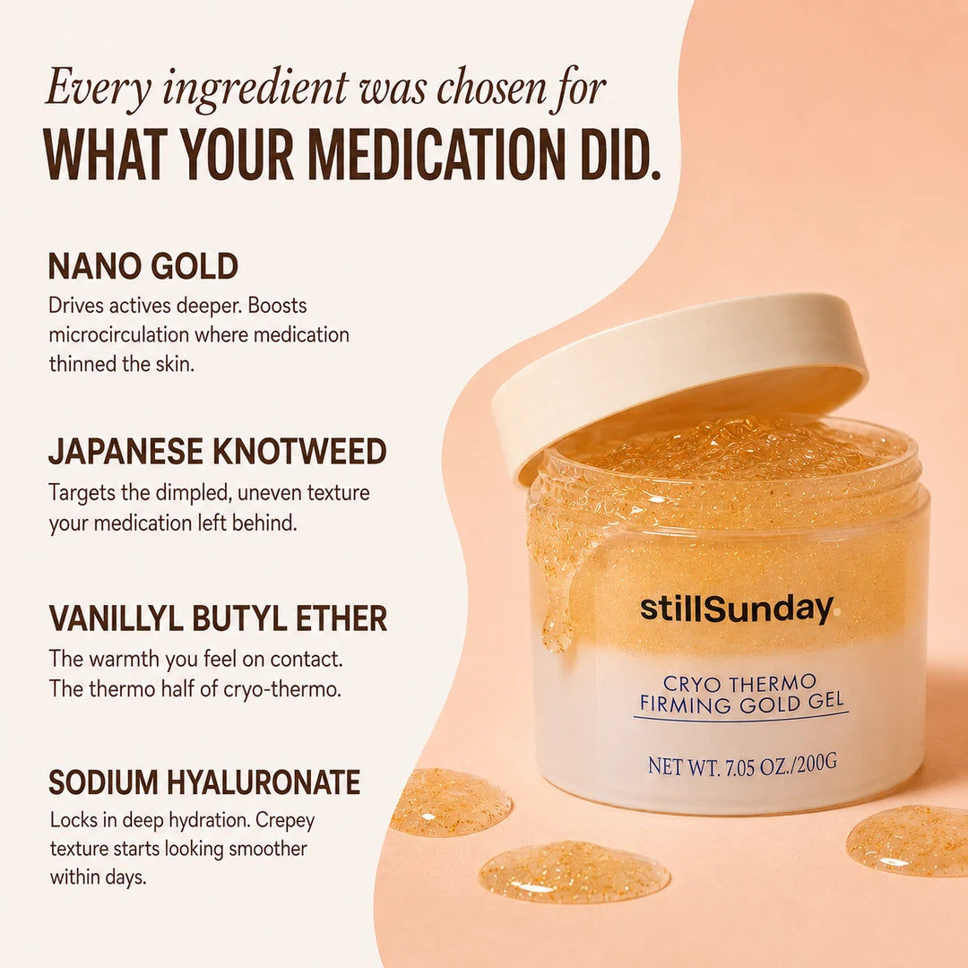 Key ingredients in the firming gold gel.