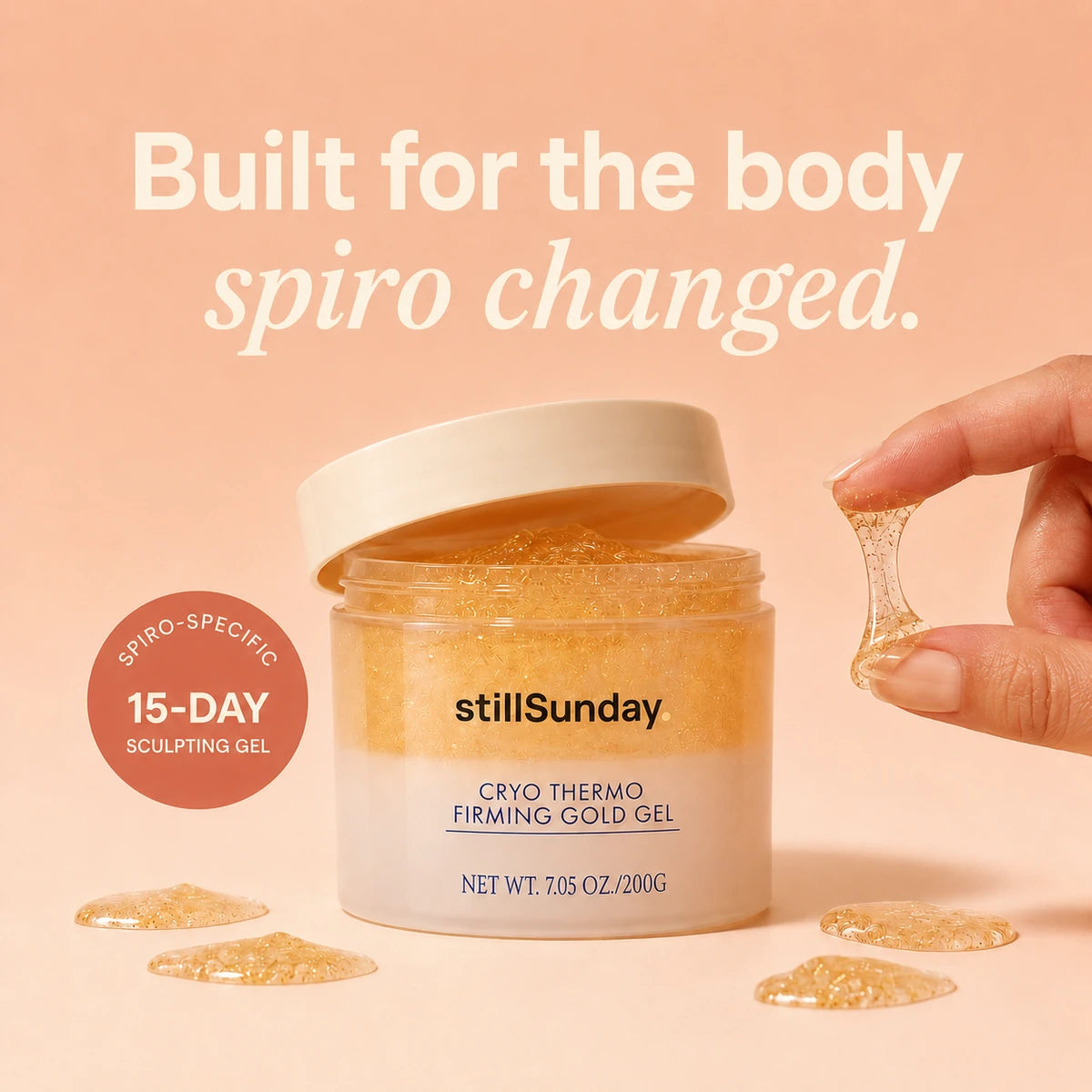 stillSunday Cryo-Thermo Firming Gold Gel — built for the body spiro changed.
